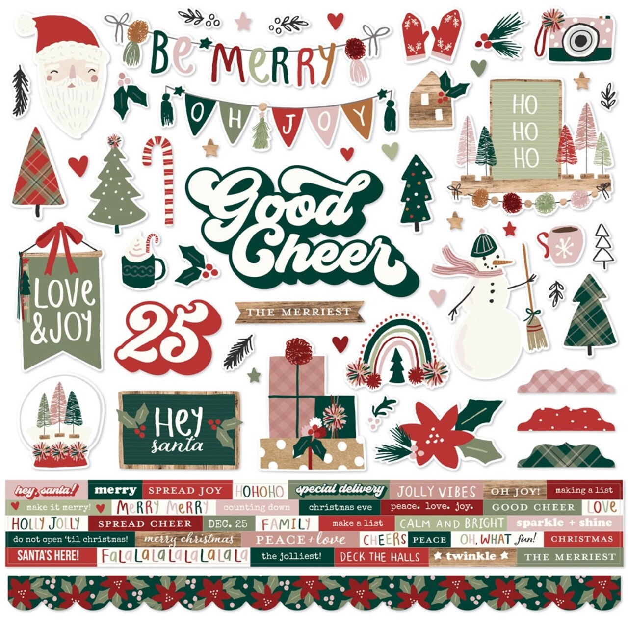 Simple Stories Cardstock Stickers 12&#x22;X12&#x22;-Boho Christmas